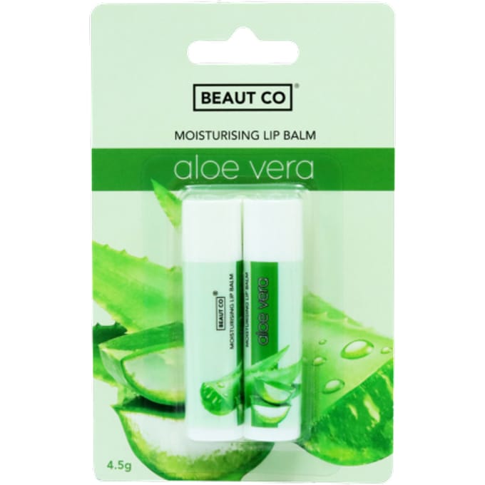 Beaut Co Hydraterende Aloe Vera Lip Balm Twin Pack – 4.5 g
