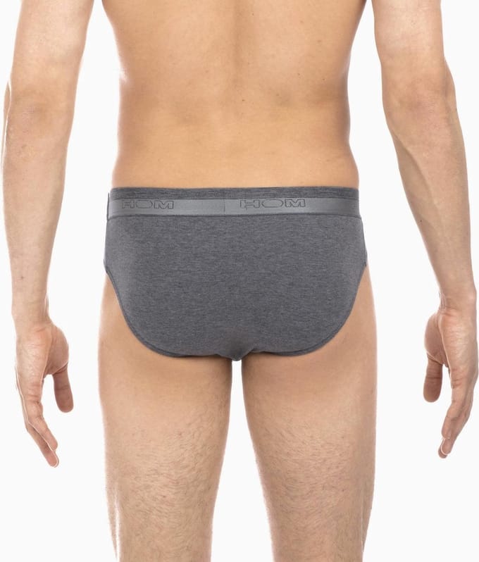 HOM HO1 mini briefs slip (1-pack) - herenslip met horizontale gulp - grijs