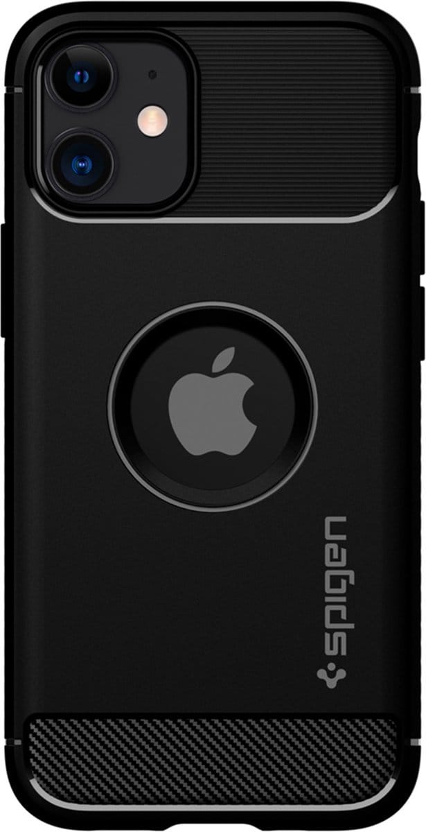 Spigen Rugged Armor Apple iPhone 12 Mini Hoesje Zwart