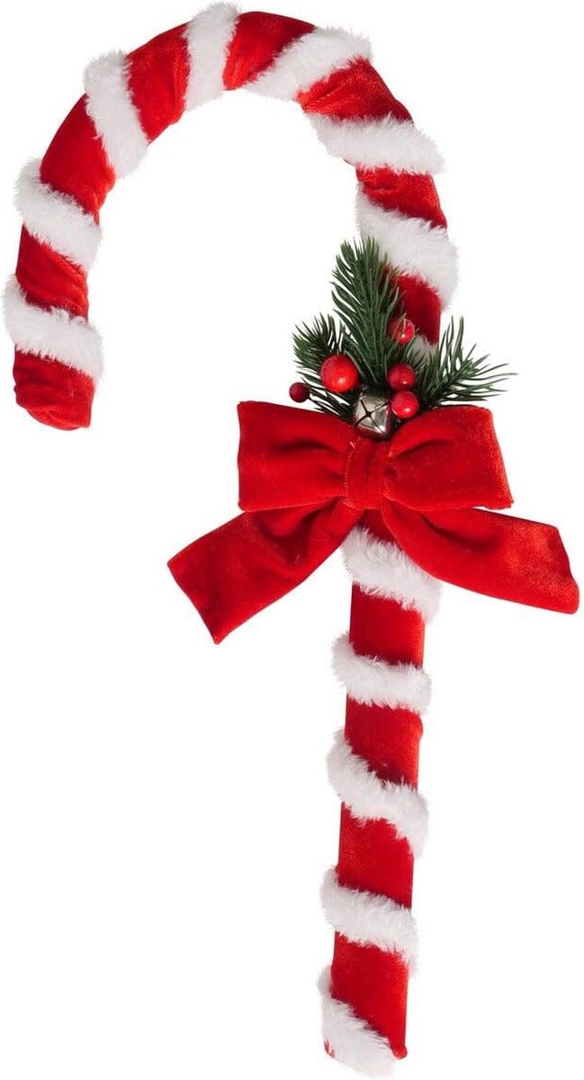 Zachte kerststok VELVY, 40 cm