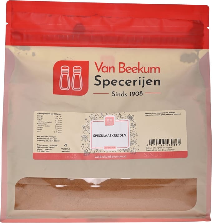 Van Beekum Specerijen - Speculaaskruiden - 1 KG (hersluitbare stazak)