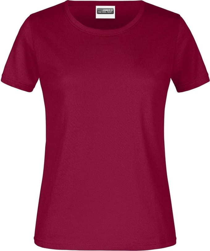 James And Nicholson Dames/dames Basic T-Shirt (Wijn)