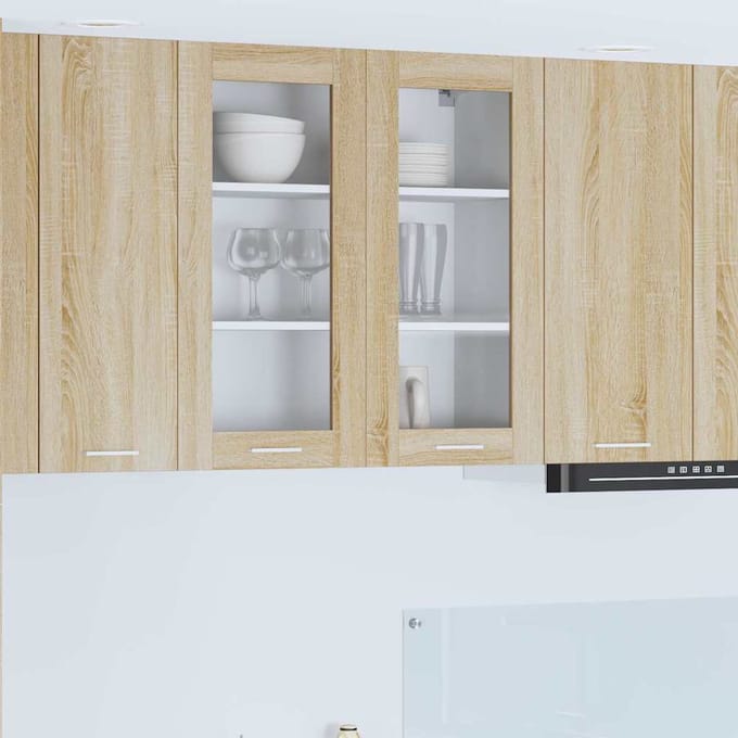 vidaXL - Hangkast - Sonoma - Eik - 80 - x - 31 - x - 80 - cm - Bewerkt - hout