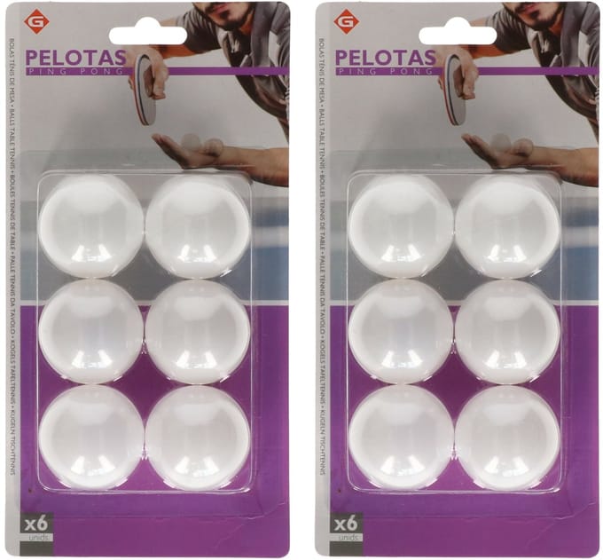 Pingpongballen - 12x stuks - wit - 4 cm - tafeltennis balletjes