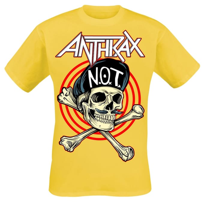 Anthrax T-shirt - Not Man - S tot XXL - voor Mannen - geel