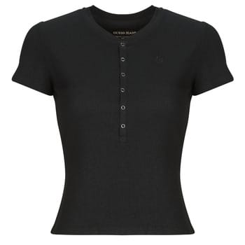 Guess  T-shirt Korte Mouw GJ SS HENLEY WAFFLE