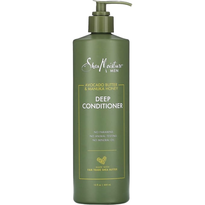 SheaMoisture, Men's, Deep Conditioner, Avocado Butter & Manuka Honey, 15 fl oz (444 ml) gray