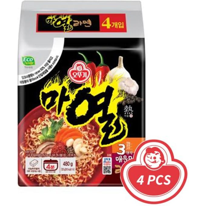 Ottogi Ma Yeol Ramen Pak 120g x 4 (2 opties) 4PCS black