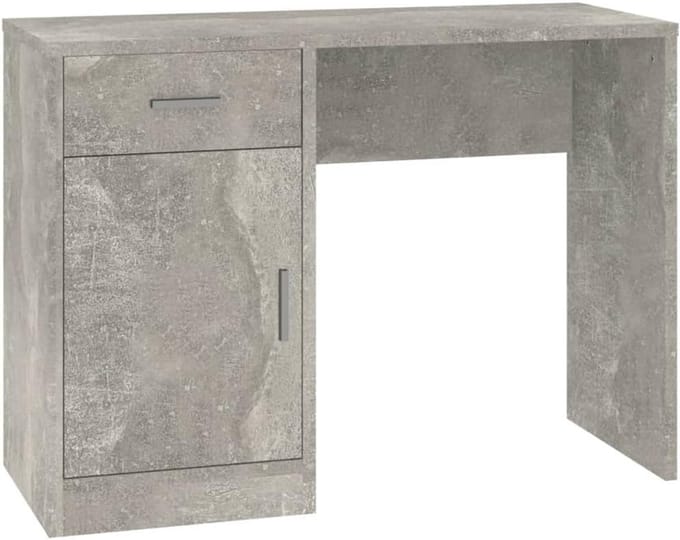 Bureau met kast en lade - 100x40x73cm - Houten tafel - Smoked oak