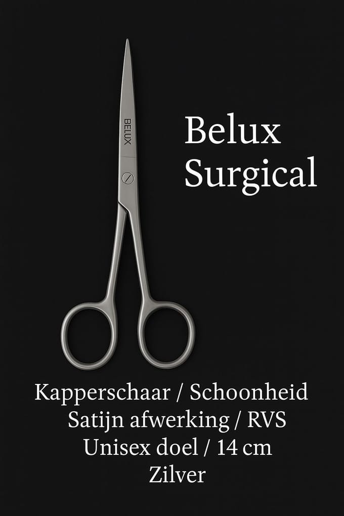 Belux Surgical/ Kapperschaar / Schoonheid / Satijn afwerking / RVS / Unisex doel /14 cm /Zilver