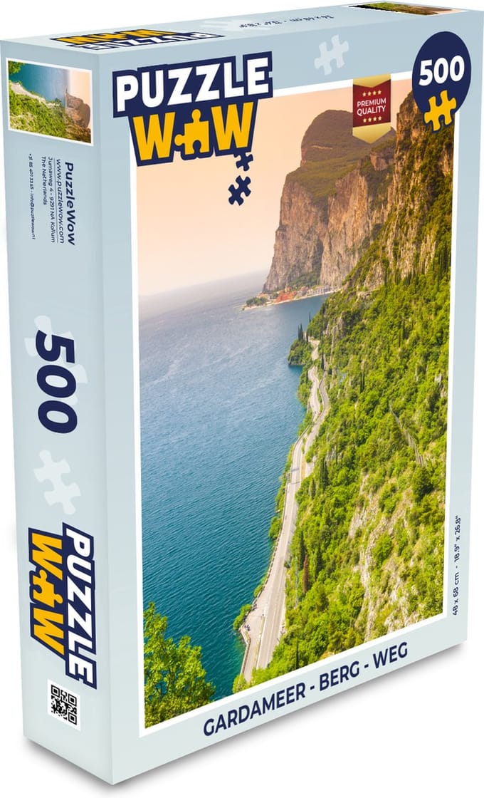 Puzzel Gardameer - Berg - Weg - Legpuzzel - Puzzel 500 stukjes