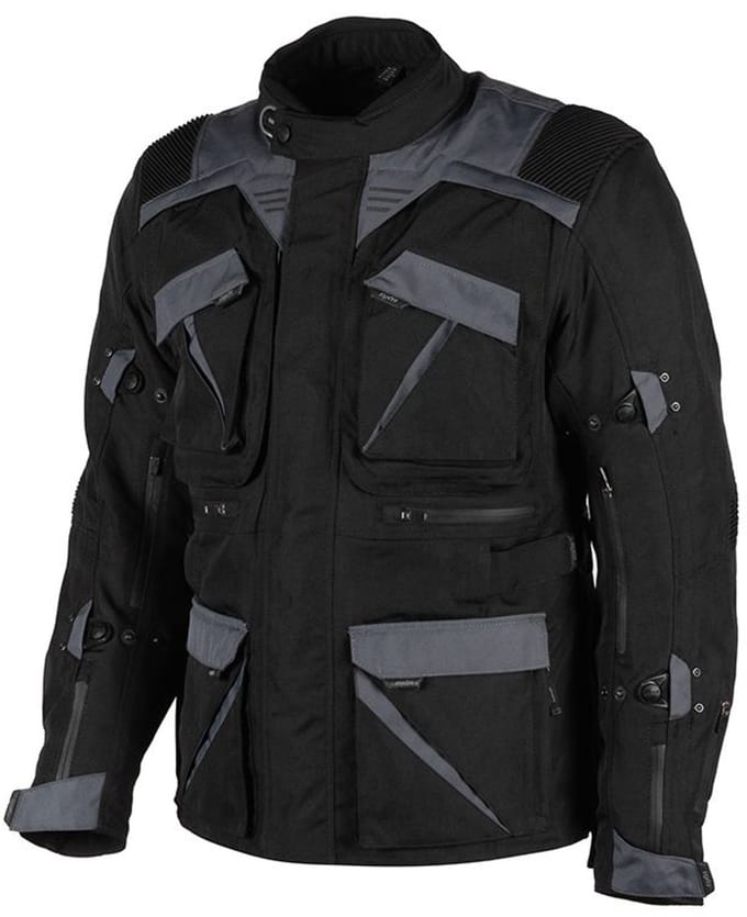 DXR Motorjas - Capetown Touring - Zwart/Blauw Grijs - XL