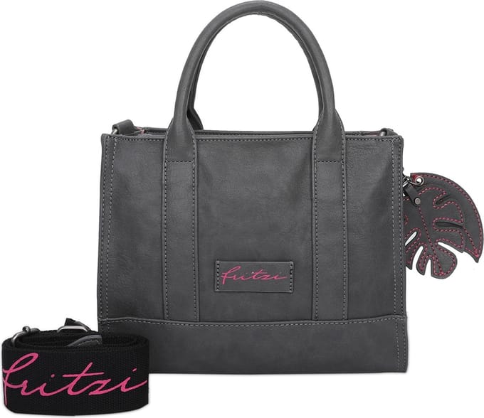 Fritzi aus Preußen schoudertas handtas Hoja Square Crossbody Bag Anthra antraciet