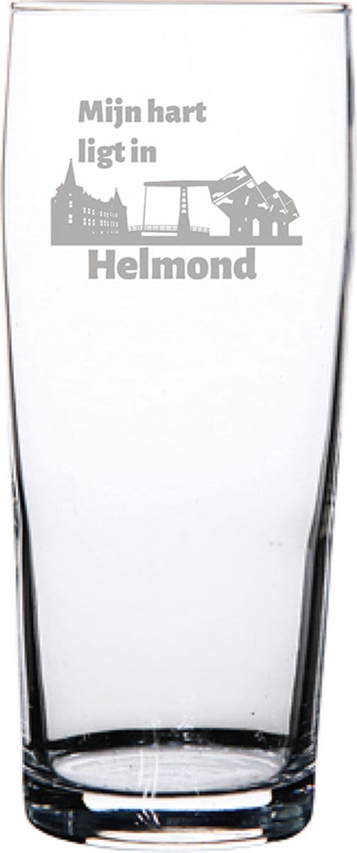 Gegraveerde bierfluitje 19cl Helmond