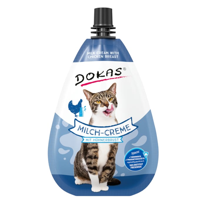 80g Dokas melkcrème met kipfilet kattensnacks