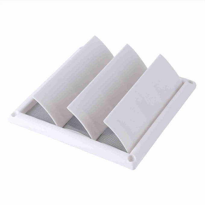 1 Stuk Kunststof Luchtuitlaat Rooster Afdekking 3 Kleppen Muurkanaal Ventilatierooster Met Net Nieuw 20*20cm