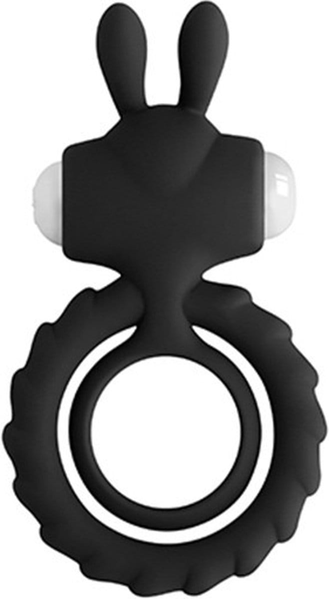 Oh Rabbit cockring vibrerend - zwart