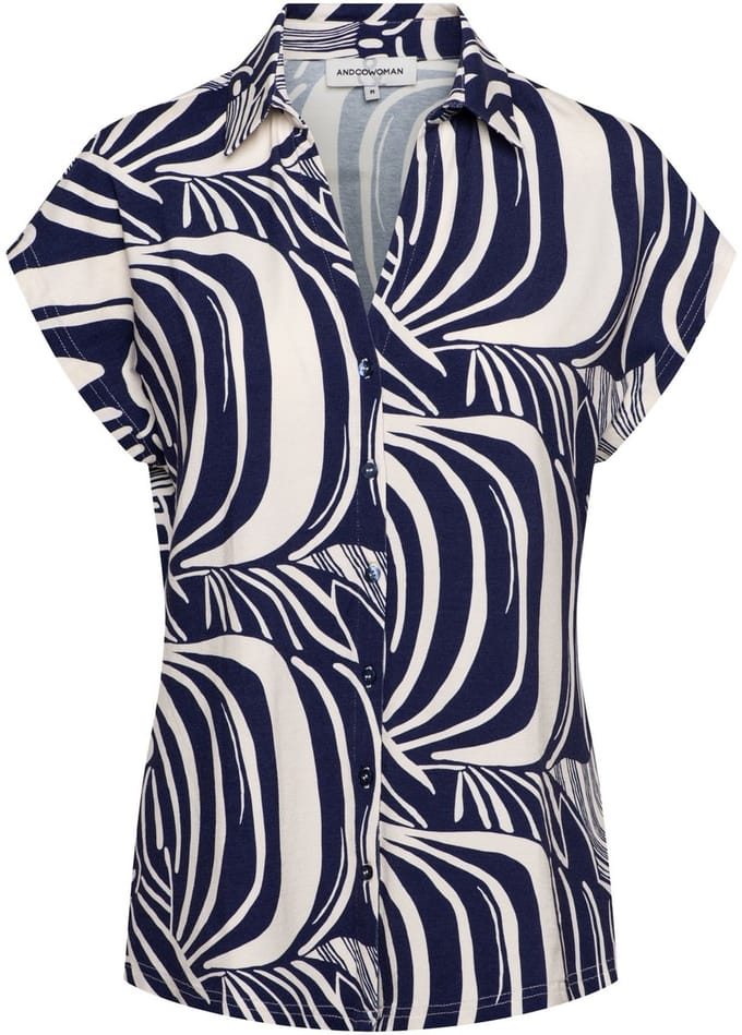 &Co Woman &co women blouse valetta weave blue multi