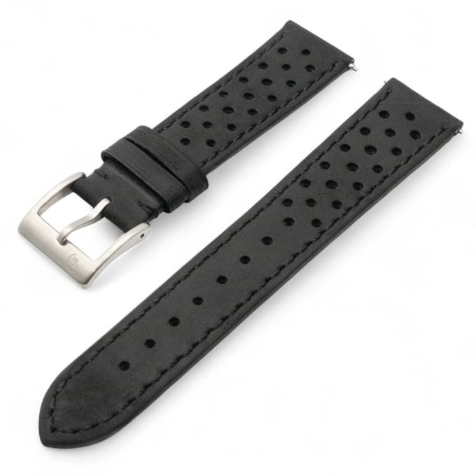 Watch Mates Horlogeband Dakota Zwart 22 mm
