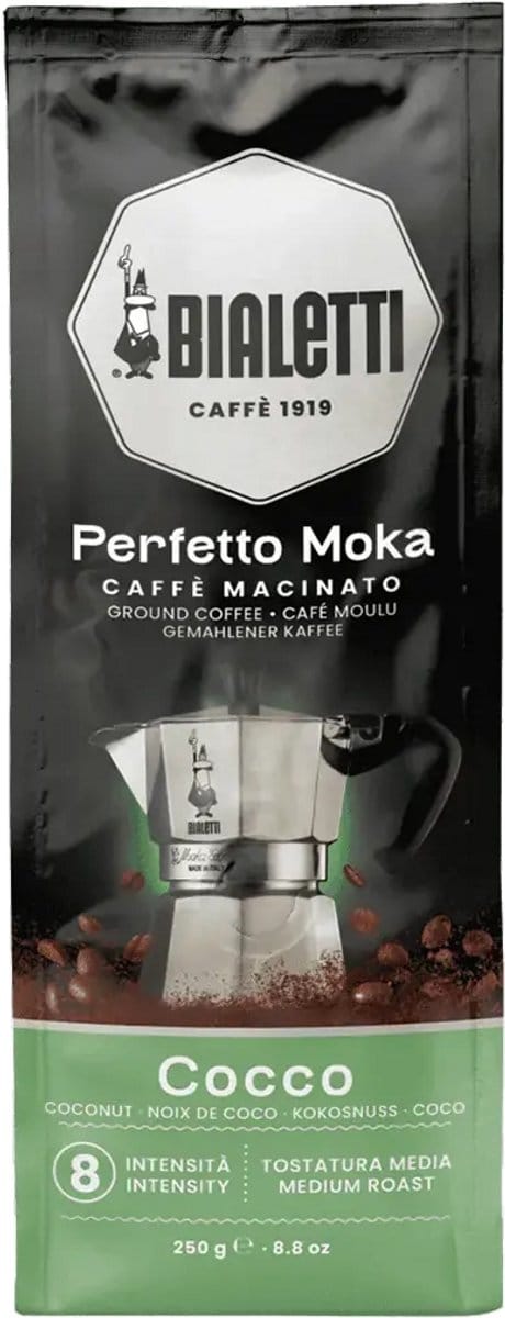Bialetti Perfetto Moka Cocco - Gemalen Koffie - 250 gram