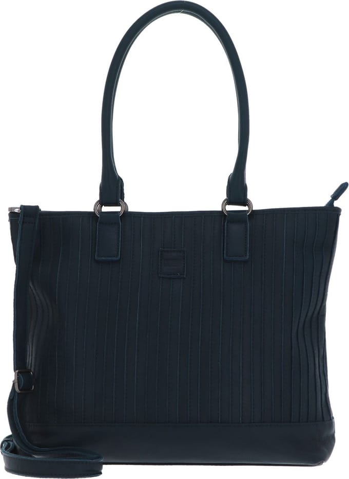 FREDsBRUDER Leren Schoudertas Vertical City Bag Petrol Blauw