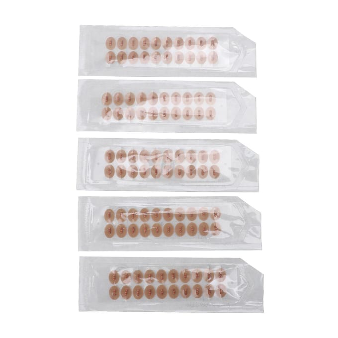 100 stuks Oor Acupressuur Stenen Bian Steen Drukstimulatie Drukpunt Oormassage Pleister white