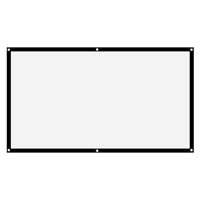 16:Écran de projection de rideau de projecteur en polyester blanc doux et portable, 9 pouces, épais et infroissable 84 Inch