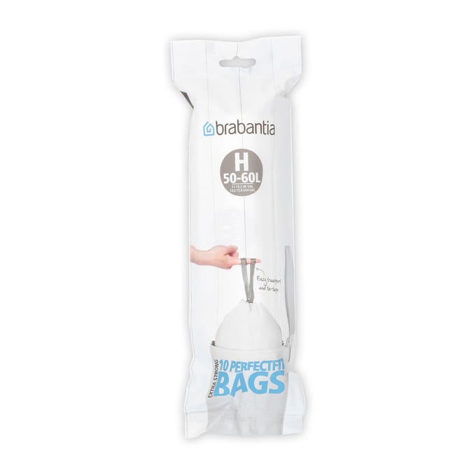 Brabantia PerfectFit Afvalzak met trekbandsluiting - 50/60 l - Code H - 10 stuks