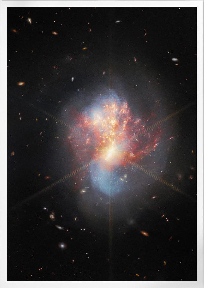 Merging Galaxies IC1623 | Space, Astronomie & Ruimtevaart Poster | B2: 50x70 cm