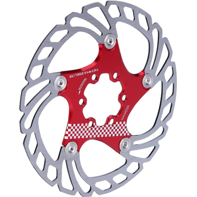 Disque Flottant 160mm Six Boulons Vélo VTT Disque de Frein Accessoire de Cyclisme(rougeargent ) red