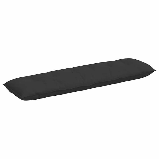 vidaXL - Rugkussen - Zwart - 180 - x - 50 - cm - Microvezel - Stof