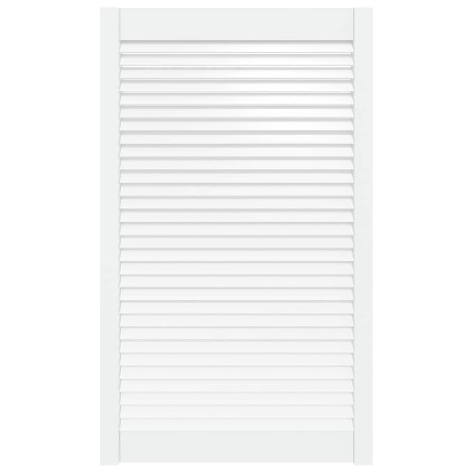 vidaXL - Kastdeur - met - lamellen - 99,3x59,4 - cm - massief - grenenhout - wit