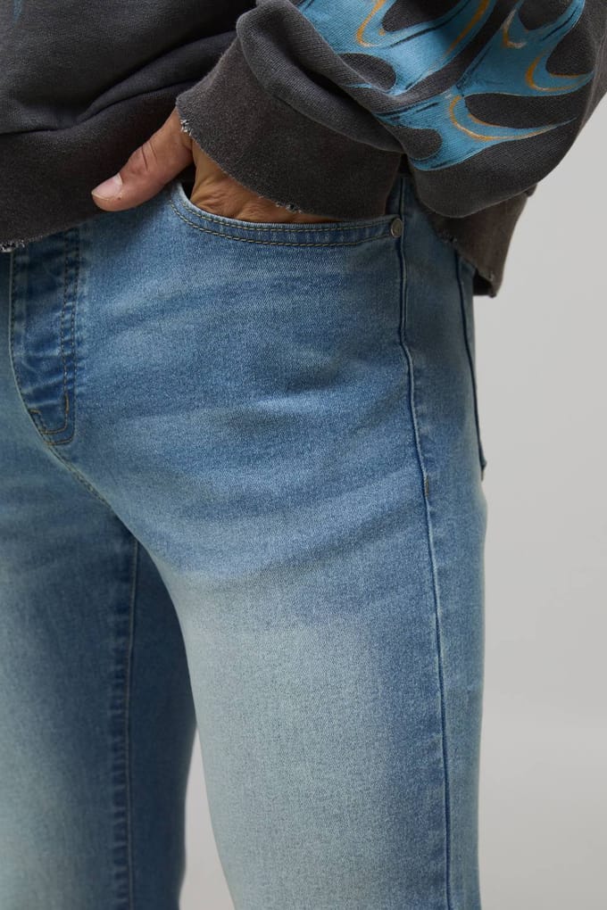 Skinny Stretch Fit gewassen jeans | Light Blue | Size 32R