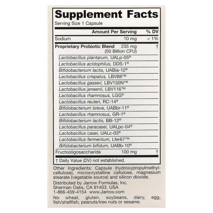 Jarrow Formulas, Fem-Dophilus® Ultra, 30 vegetarische capsules
