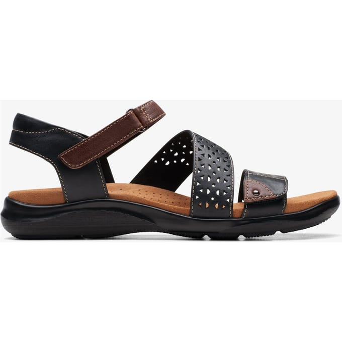 Kitly Way Zwarte Leren Sandalen