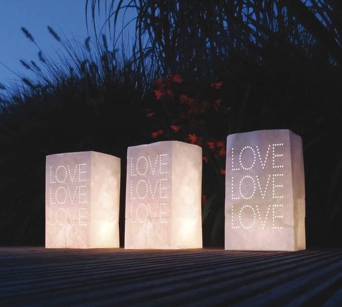 Candle Bags Love 5 stuks