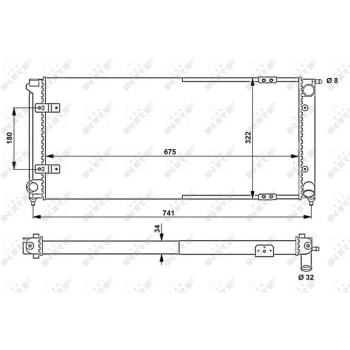 Radiator, motorkoeling NRF 58712