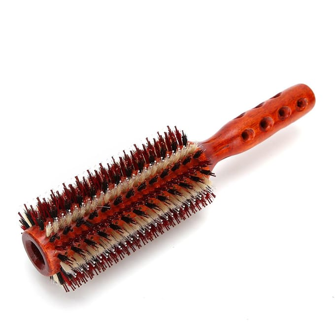 Ronde Haarborstel Professioneel Groot Salon Kapper Kapsalon Krullend Haar Styling Kam Borstel brown