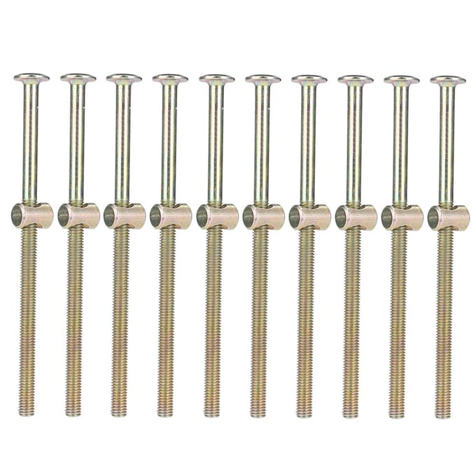 10 STUKS M6 Koolstofstaal 120mm Meubelbouten Met 6mm Cilindermoeren Connector Bevestigingsmiddel