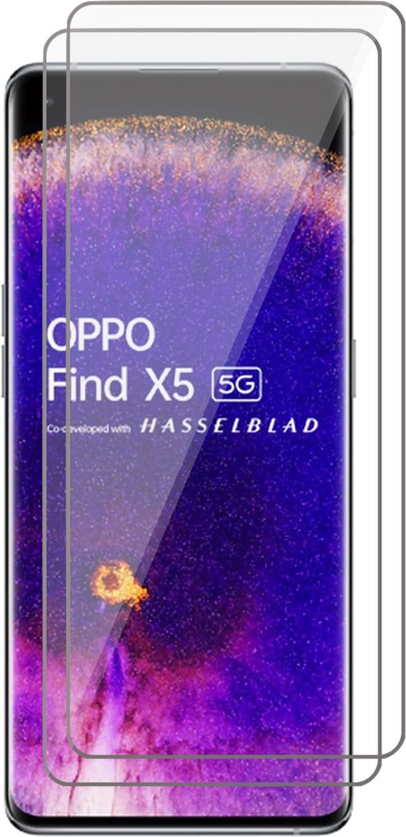 Screenprotector geschikt voor Oppo Find X5 - 2x Glas Screen Protector