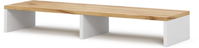 Vicco Tomy monitorstandaard – 80 x 12 cm Eik wit/goud