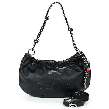 Desigual schoudertas Half Logo Waverly Shoulder Bag Black zwart