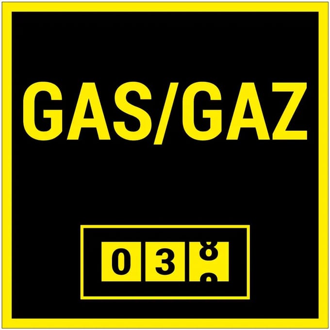 Gasmeter bord | gecoat dibond materiaal | 30 x 30 cm
