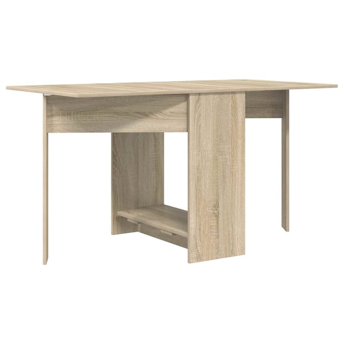 vidaXL - Eettafel - 138 - x - 70 - x - 73,5 - cm - Bewerkt - hout - Sonoma - Eiken