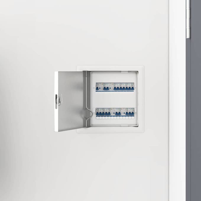 vidaXL - Access - Panel - 2 - st - Wit - 23 - x - 23 - x - 3 - cm - Staal