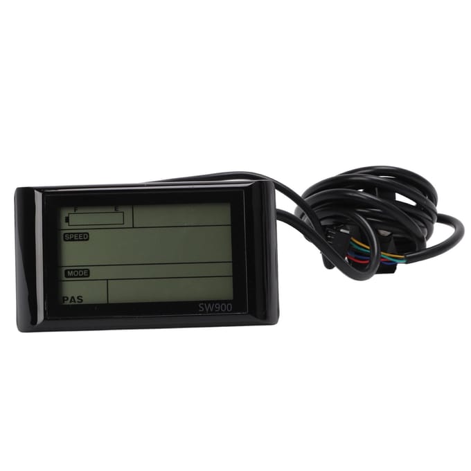 Elektrische Fiets SW900 Display met 36V 48V Aansluiting Duurzaam Elektrische Fiets LCD-Display black