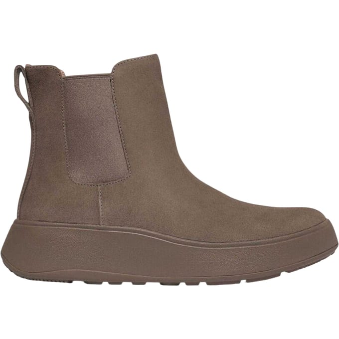 Fit Flop Dames/Dames F-Mode Suede Flatform Chelsea Laarzen (Grijs)