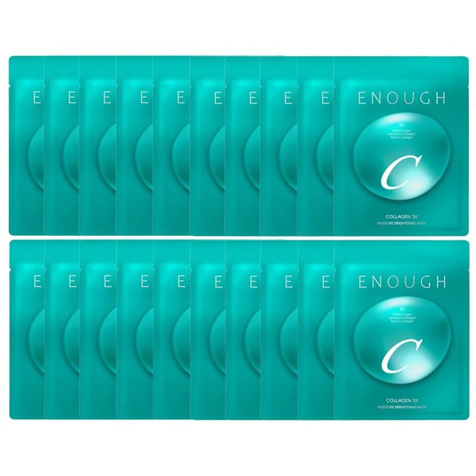 Masque Visage Hydratant Éclaircissant Collagen 3X 25g × 10 Feuillets (3 Options) # 30 Sheets