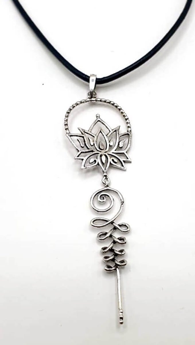 Zilveren hanger lotus(30358LV)