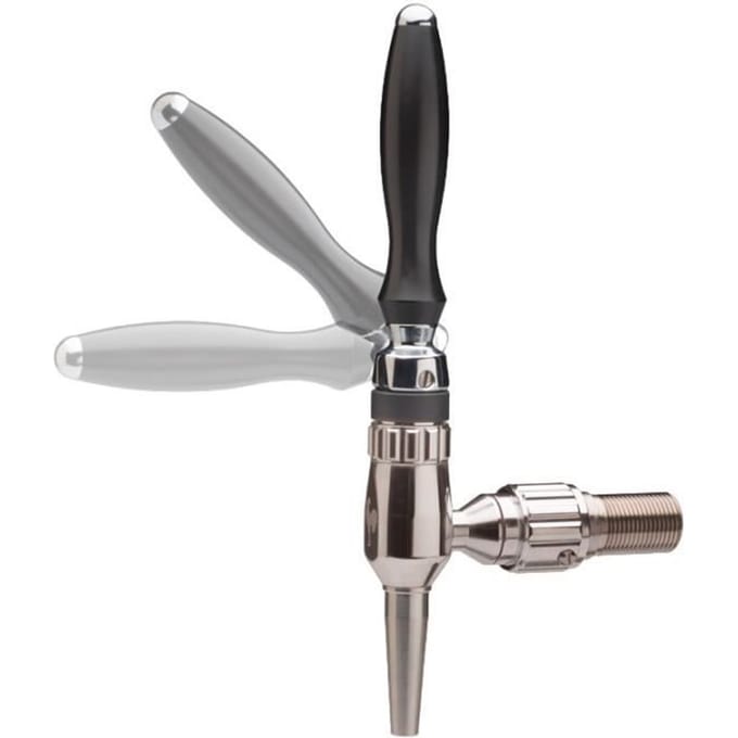 Biertap, Compensatorkraan - Nordic - van gesatineerd staal met compensatoras inox 5/8", 35 mm